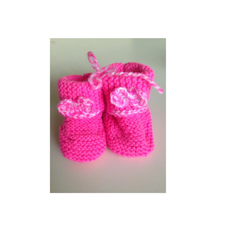 slofjes roze en roze gemêleerd strikje